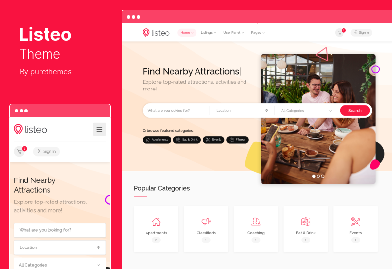 Listeo Theme - Directorio y listados con Booking WordPress Theme