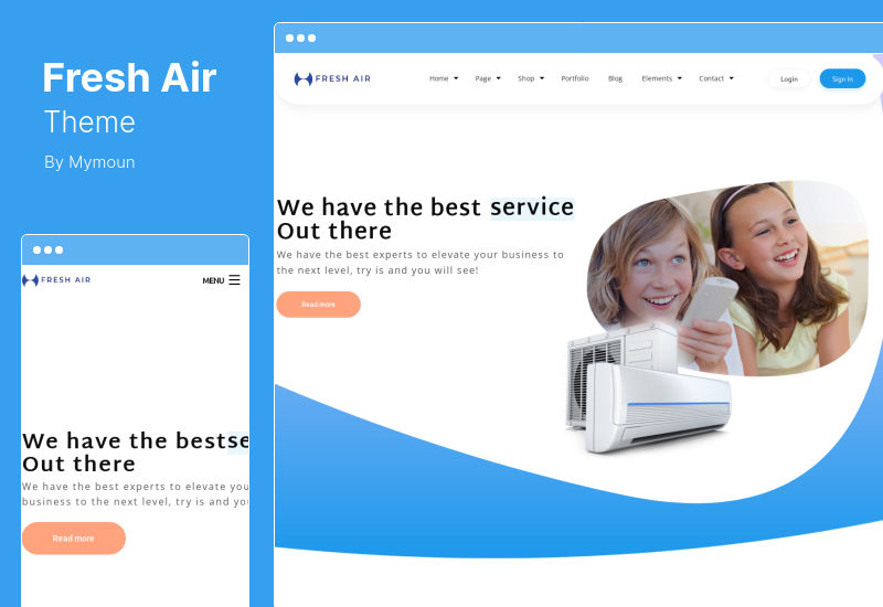 FreshAir-Thema - Klimaanlage & Heizung WordPress-Theme