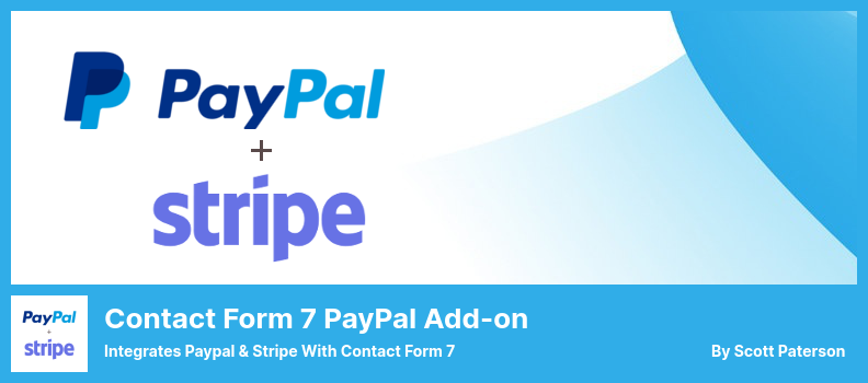 Contact Form 7 Complemento de complemento de PayPal: integra Paypal y Stripe con Contact Form 7