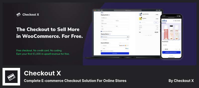 Plugin Checkout X - Soluzione di pagamento e-commerce completa per negozi online