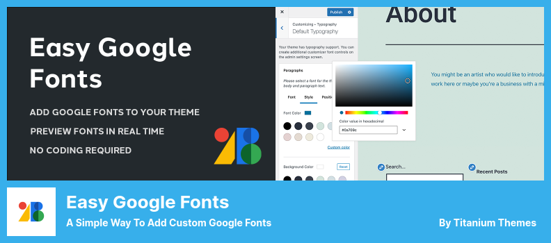 Plugin Easy Google Fonts - Un moyen simple d'ajouter des polices Google personnalisées