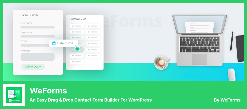 Плагин weForms — простой конструктор контактных форм перетаскивания для WordPress