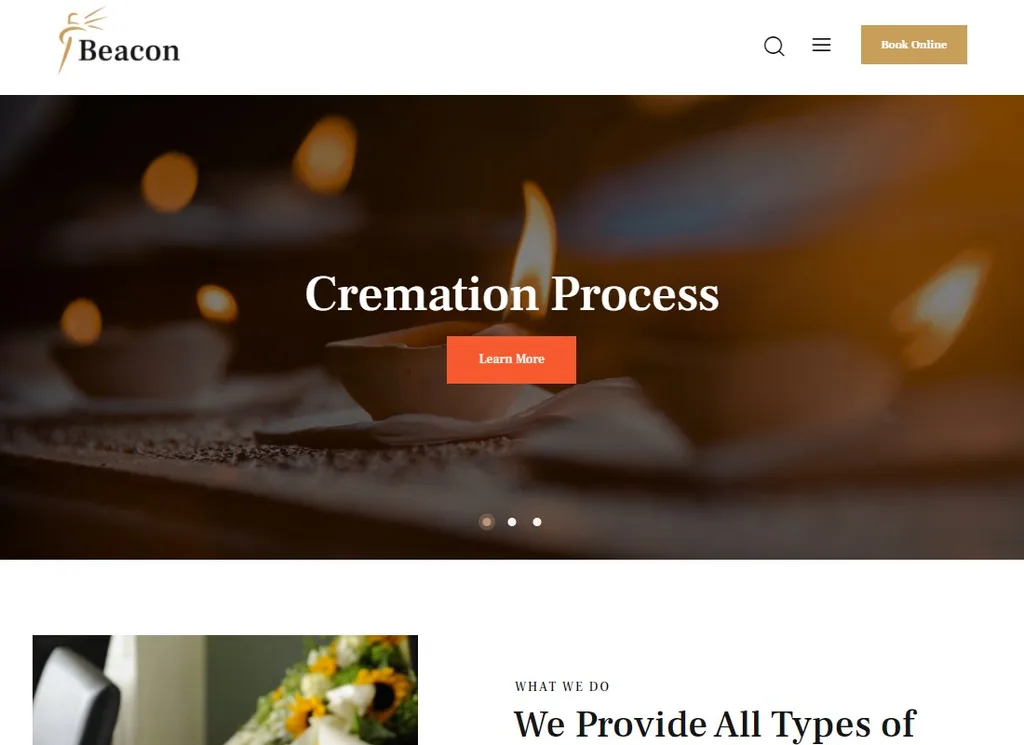 ビーコン |葬儀サービスと火葬場のWordPressテーマ