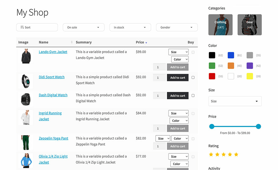 otra compatibilidad de complemento complemento de búsqueda de facetas de woocommerce