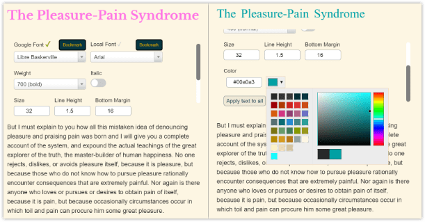 Font-Tools, Pair & Compare