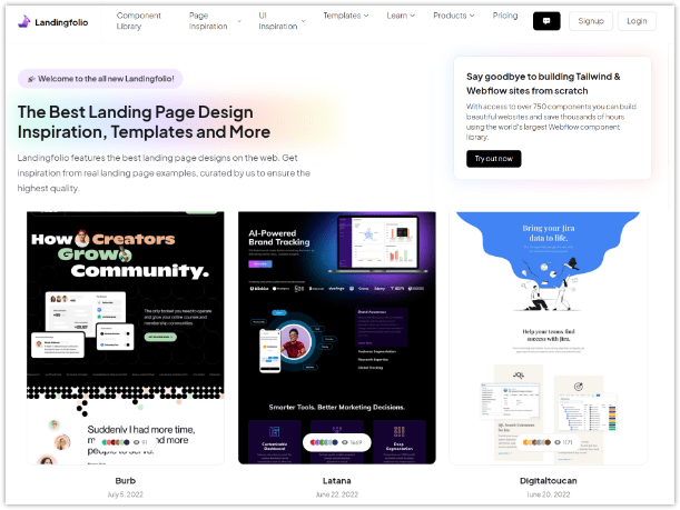 Landingpages, Landingfolio