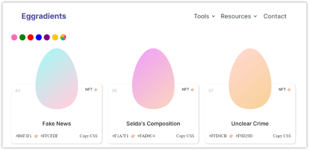 Herramientas de color, Egggradients