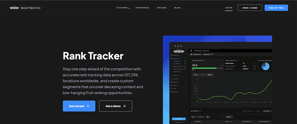 Nightwatch Meilleurs outils de suivi SERP