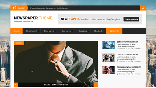 jornal WordPress tema