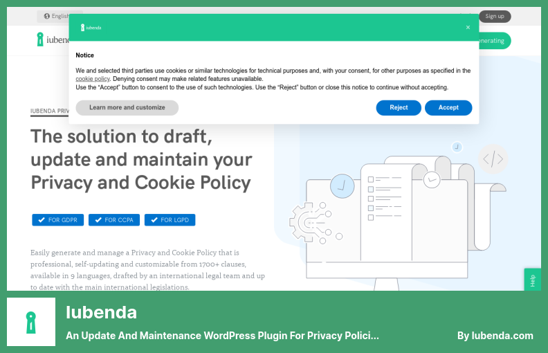 iubenda Plugin - Pembaruan dan Pemeliharaan Plugin WordPress untuk Kebijakan Privasi