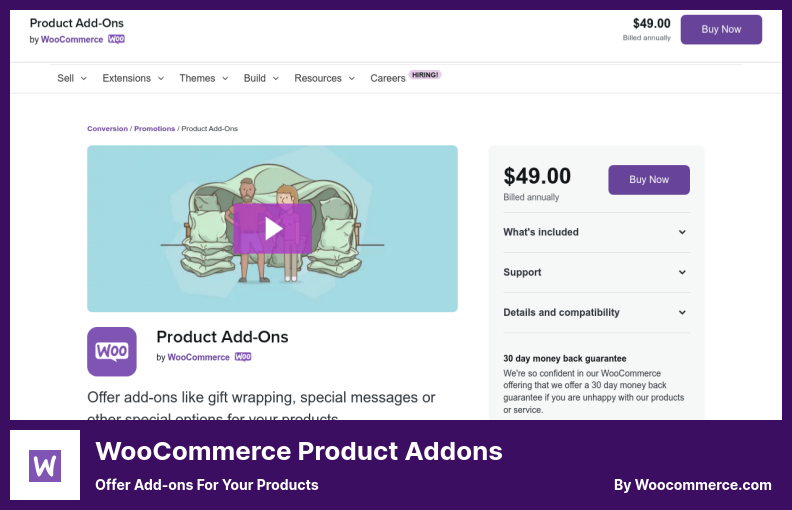 Wtyczka dodatków do produktów WooCommerce — oferuj dodatki do swoich produktów