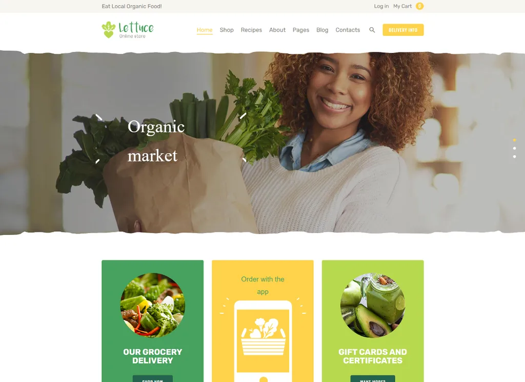 Alface - Alimentos Orgânicos e Produtos Ecológicos da Loja Online Tema WordPress