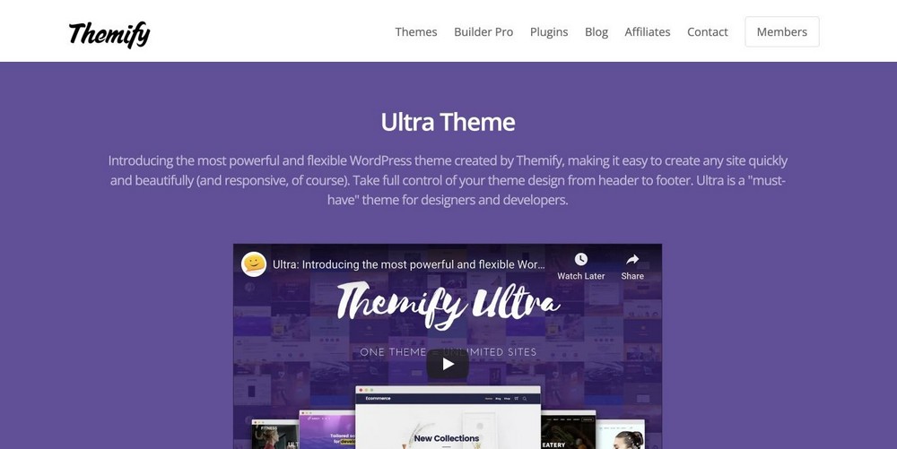 Thème Ultra WordPress