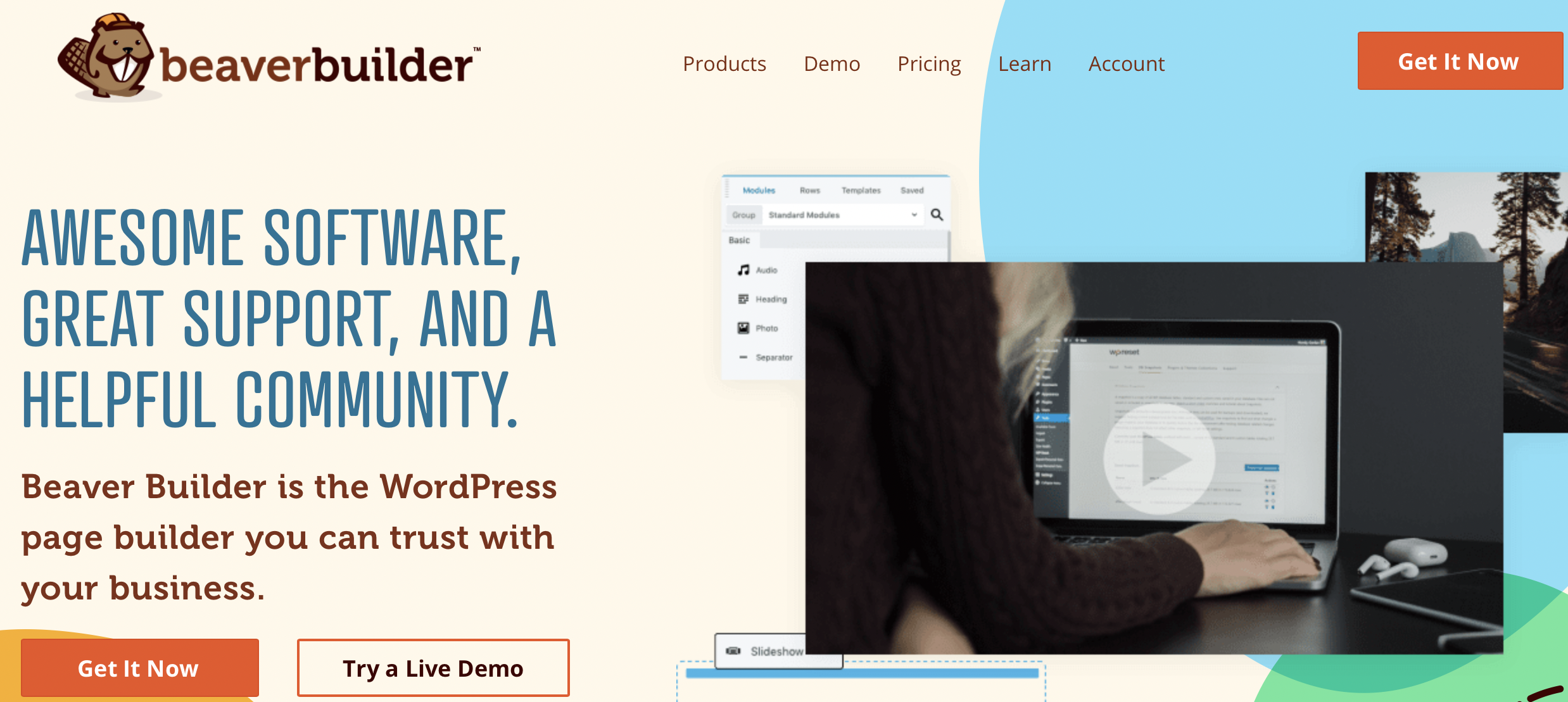 البرنامج المساعد Beaver Builder