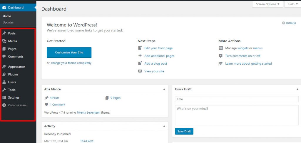 WordPress Kontrol Paneli