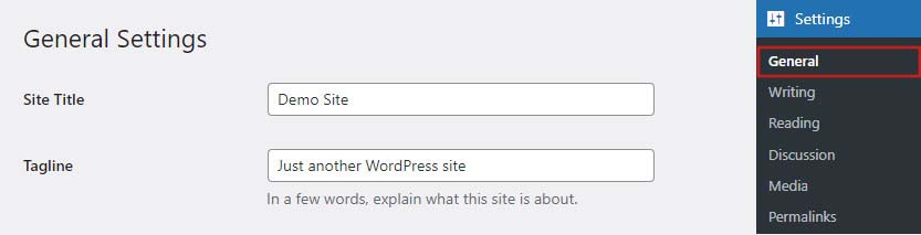 WordPress オンラインストアのタイトルと説明