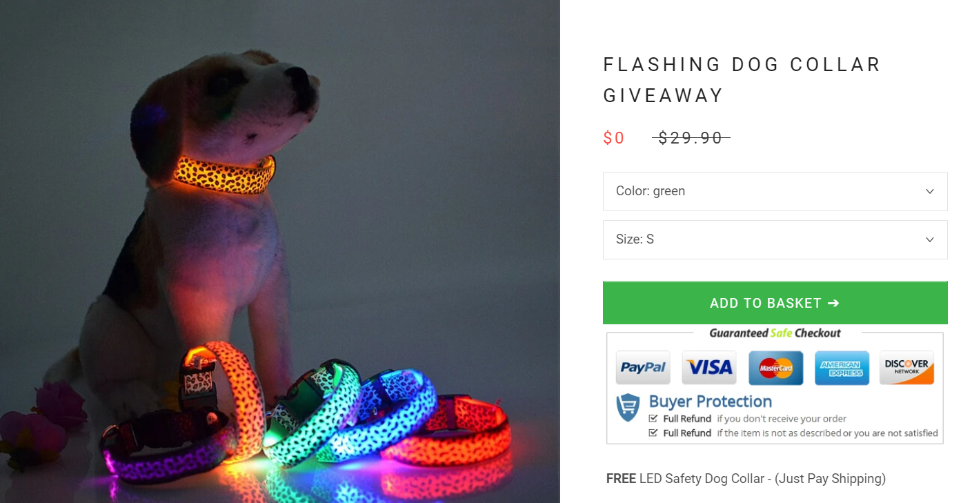 Kerah Anjing Glowing Gratis