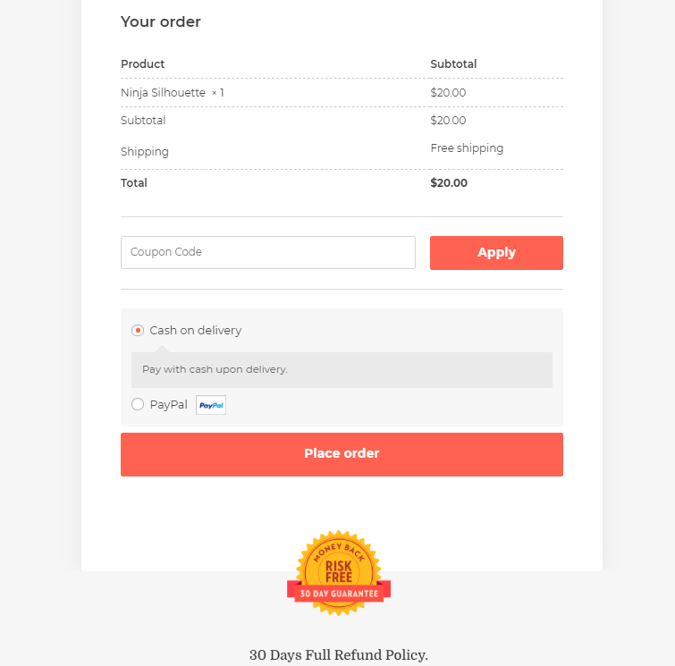 templat checkout satu halaman woocommerce