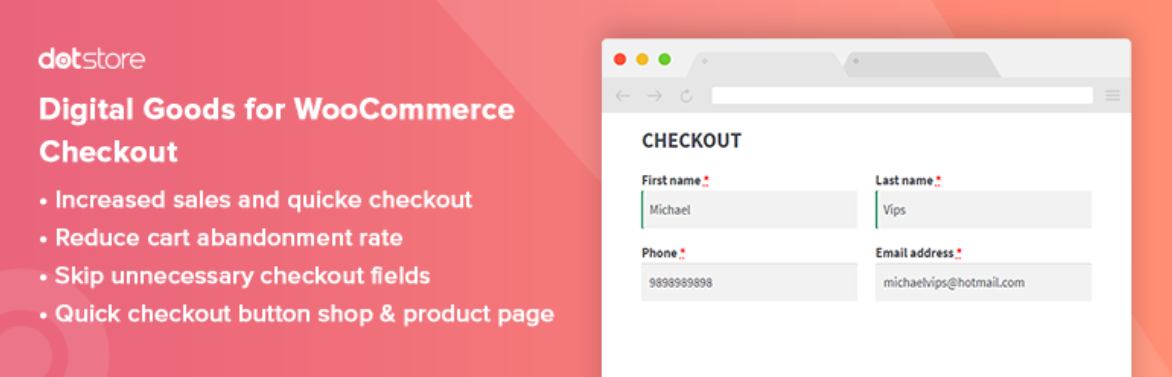 Beni digitali per WooCommerce Checkout