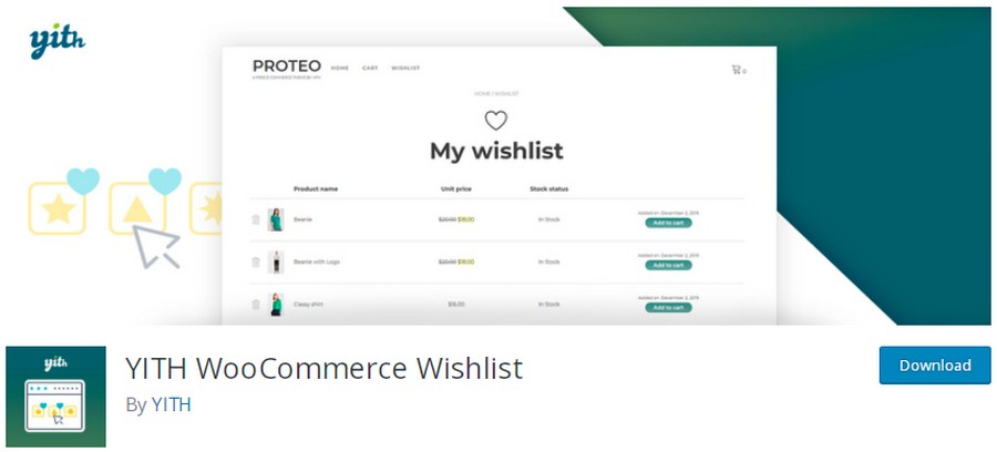 YITH WooCommerce ウィッシュリスト