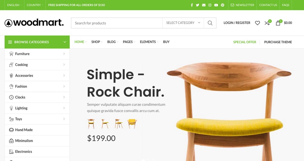 Tema premium WooCommerce de WoodMart