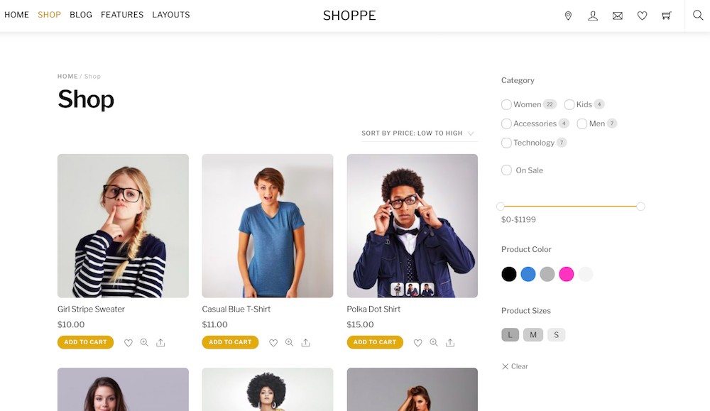 Thème WooCommerce premium Shoppe