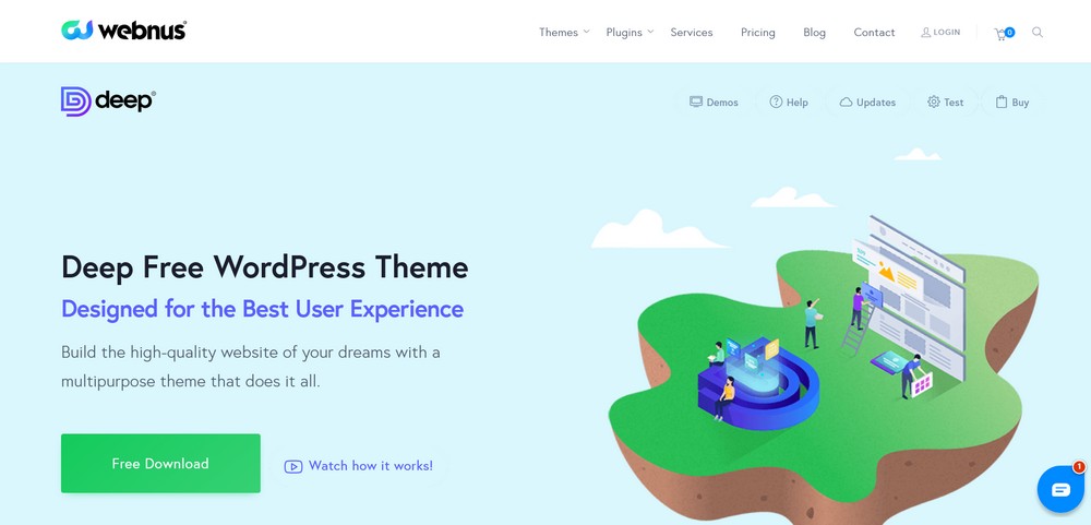 Deep Free WordPress テーマ