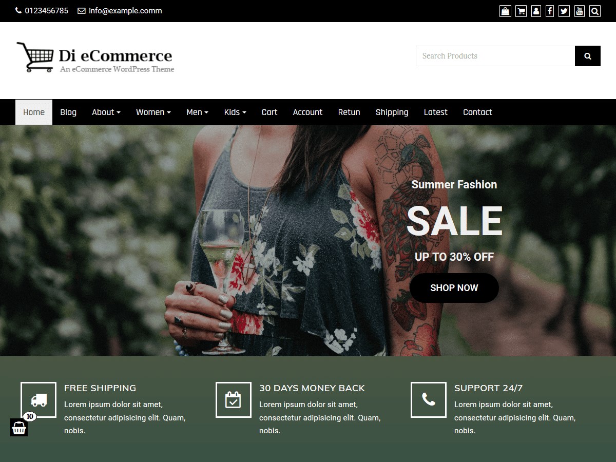 Démonstration de Di eCommerce By Di Themes