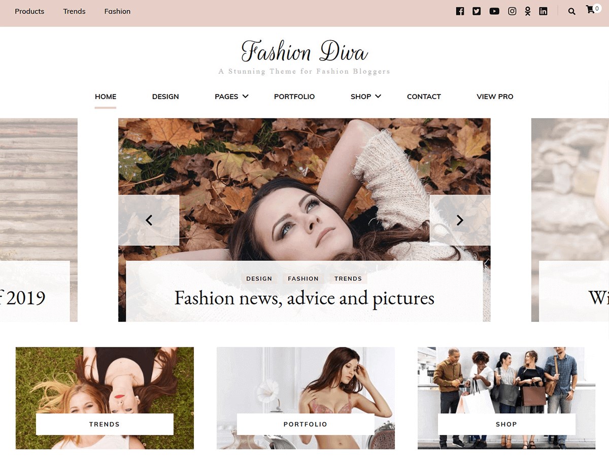 การสาธิต Fashion Diva By Blossom Themes