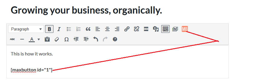 最大按鈕添加到帖子