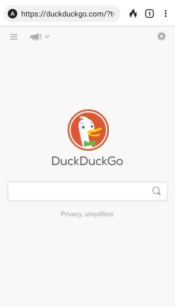 เครื่องมือค้นหาเริ่มต้นของ duckduckgo