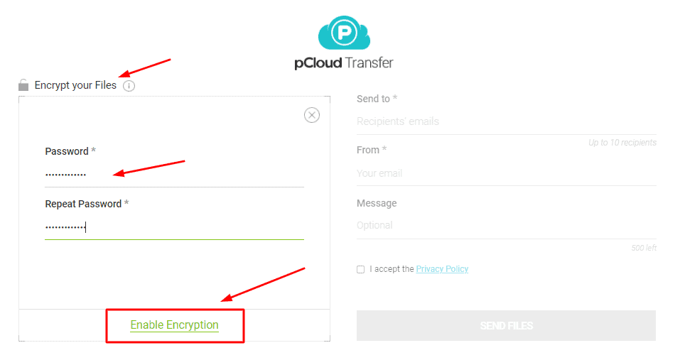 pCloud Criptați fișierele dvs