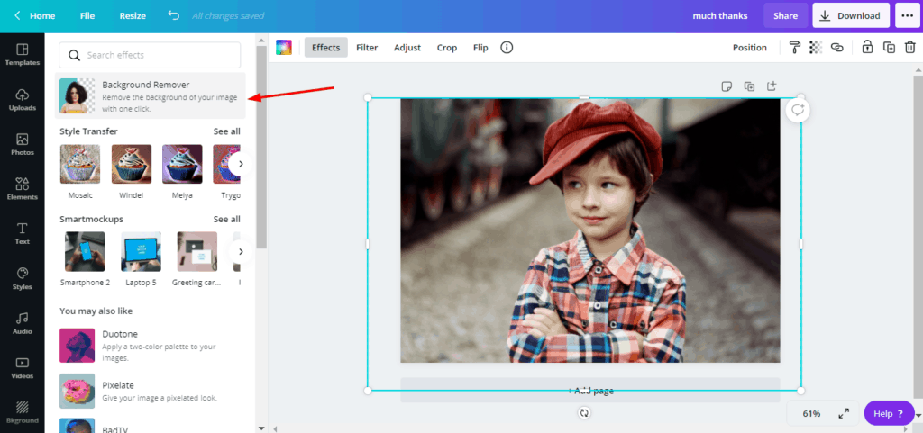 Canva Pro arka plan temizleme aracı