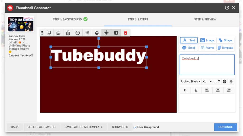 Tubebuddy 縮略圖生成器