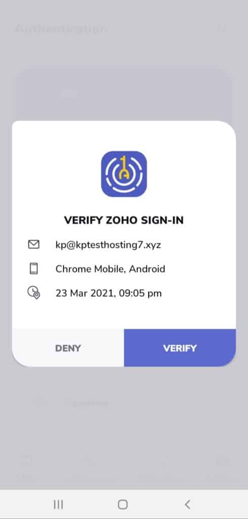 Zoho OneAuth 批准请求