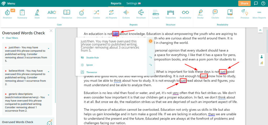 Überbeanspruchte Wörter