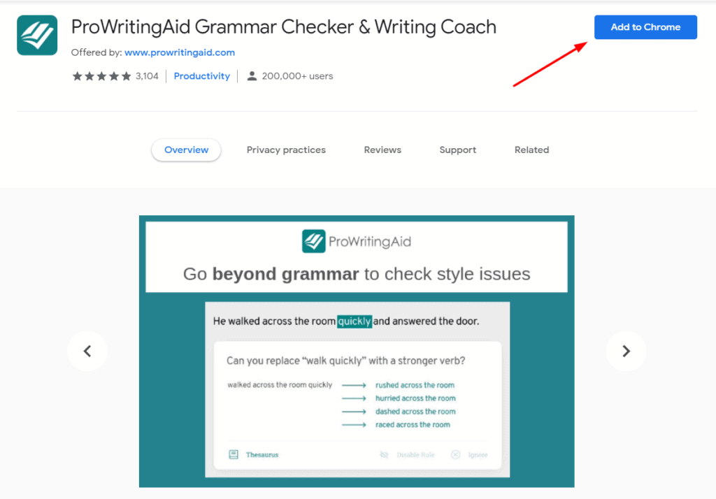 ProWriitingAid Chrome-Erweiterung