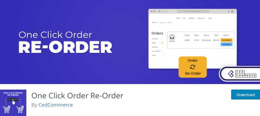 Плагин для повторного заказа в один клик