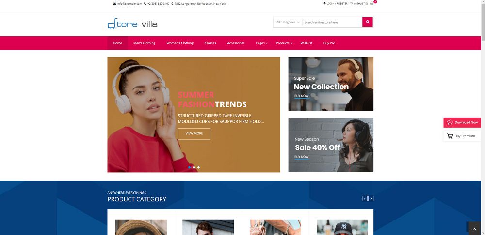 Storevilla - ücretsiz WooCommerce Temaları