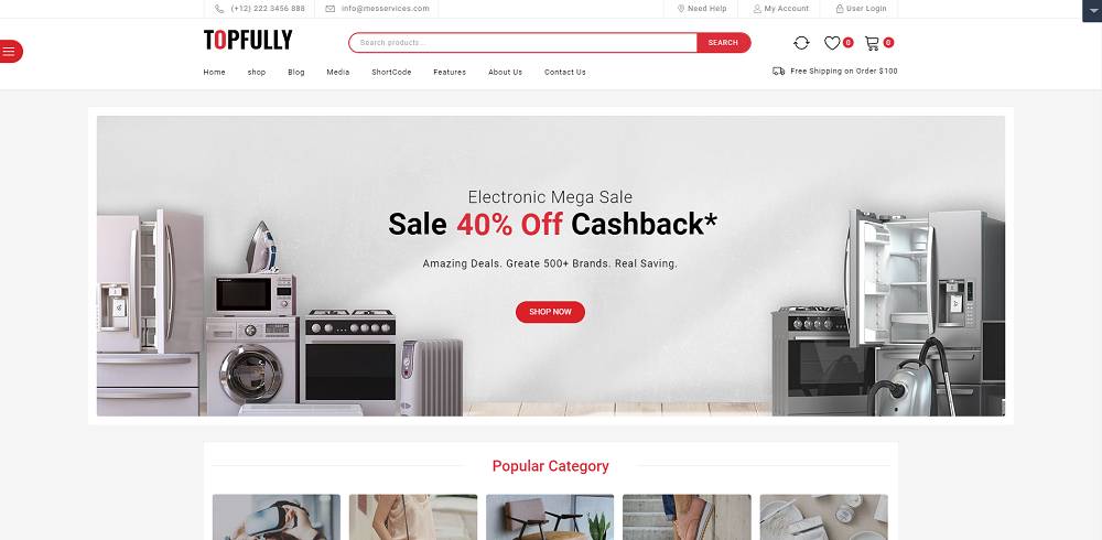 TopFully - Duyarlı Mega Mağaza WooCommerce Teması