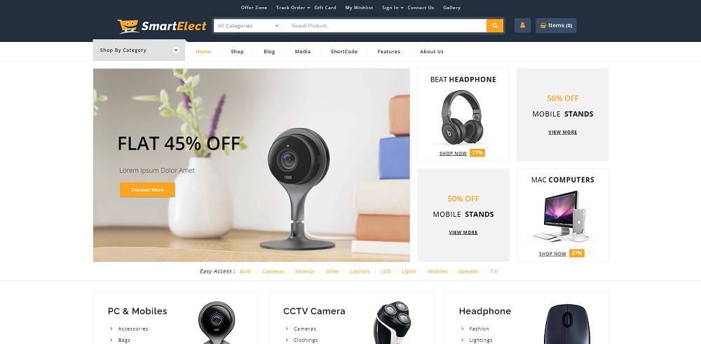 SmartElect - Elektronik Mağazası WooCommerce WordPress Teması