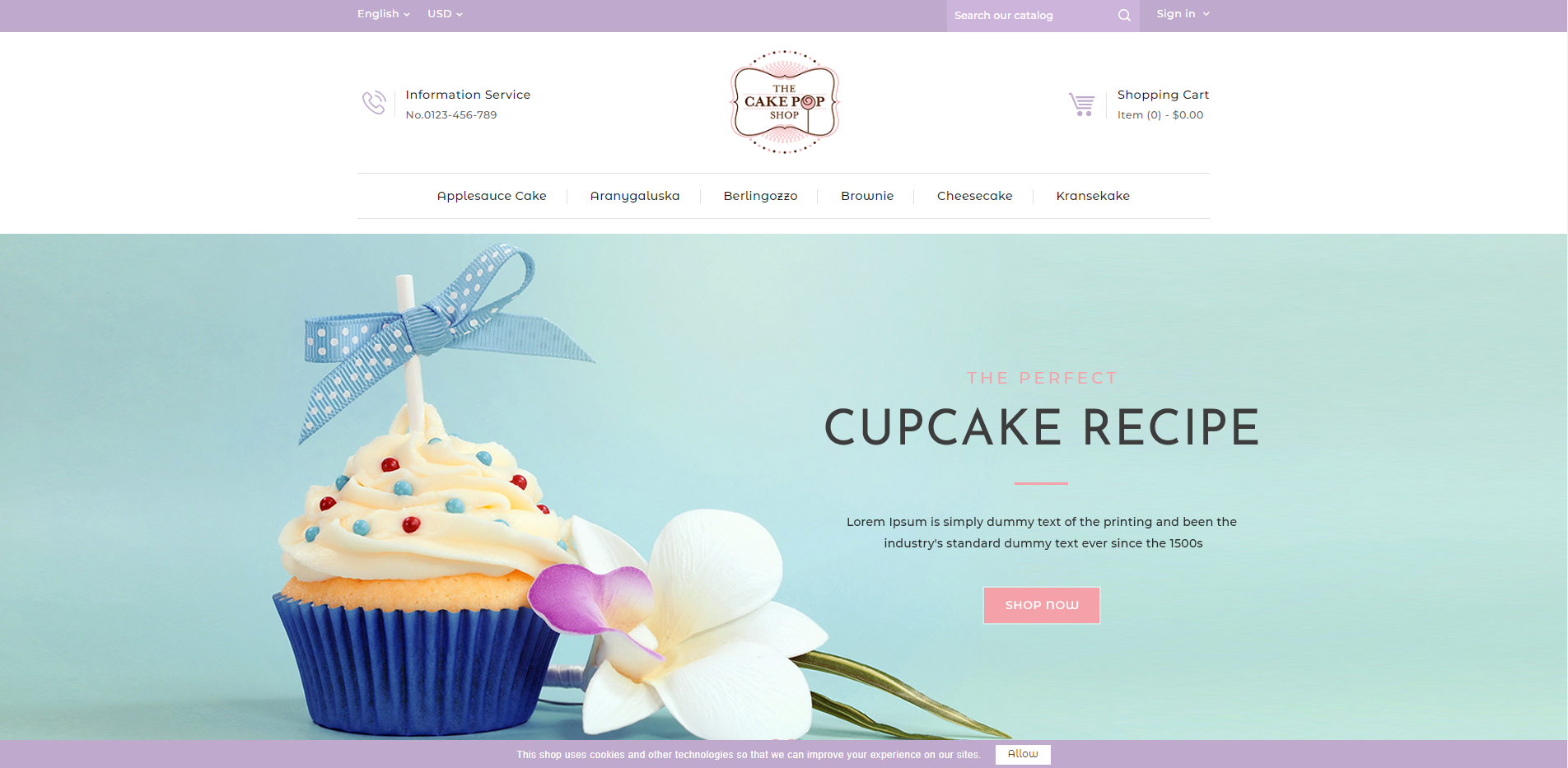 Cake - Food Restaurant Prestashop テーマ