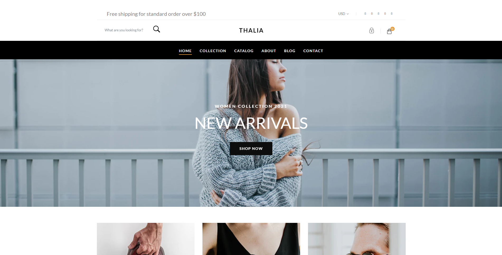 Thalia - ücretsiz shopify temaları