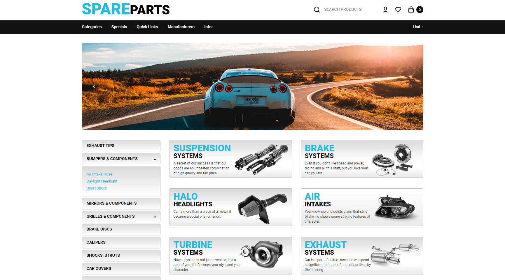 SpareParts - ücretsiz shopify temaları