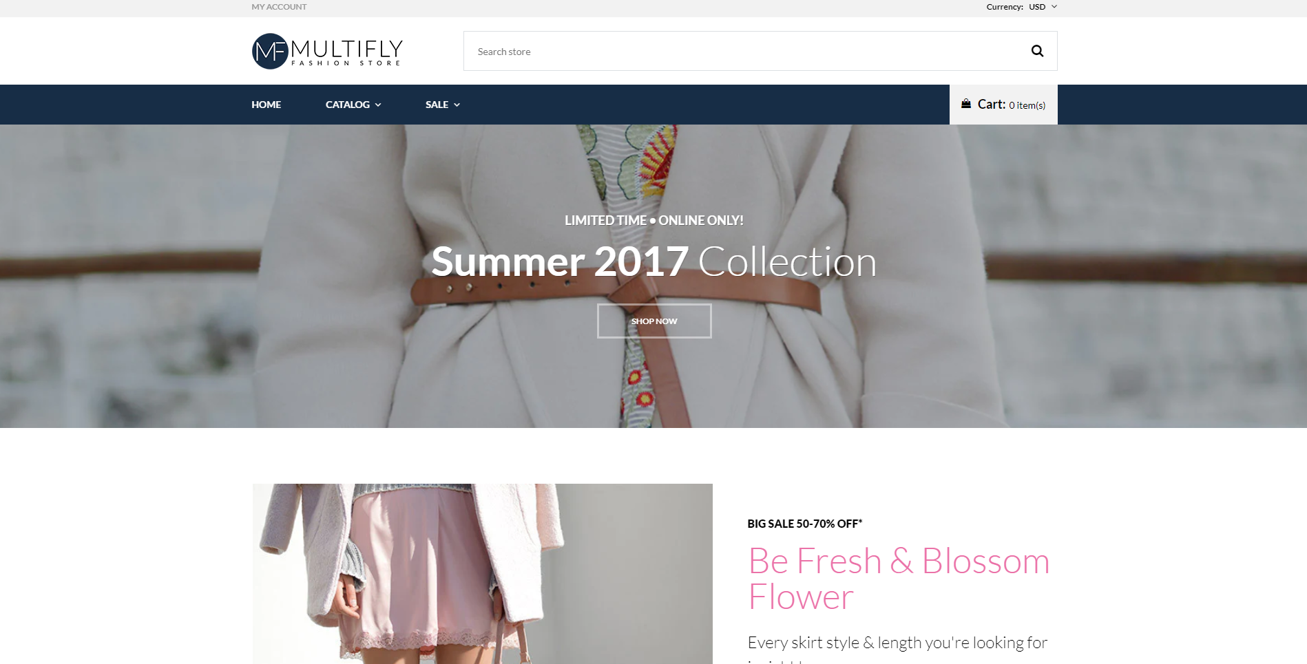 Multifly - ücretsiz shopify temaları