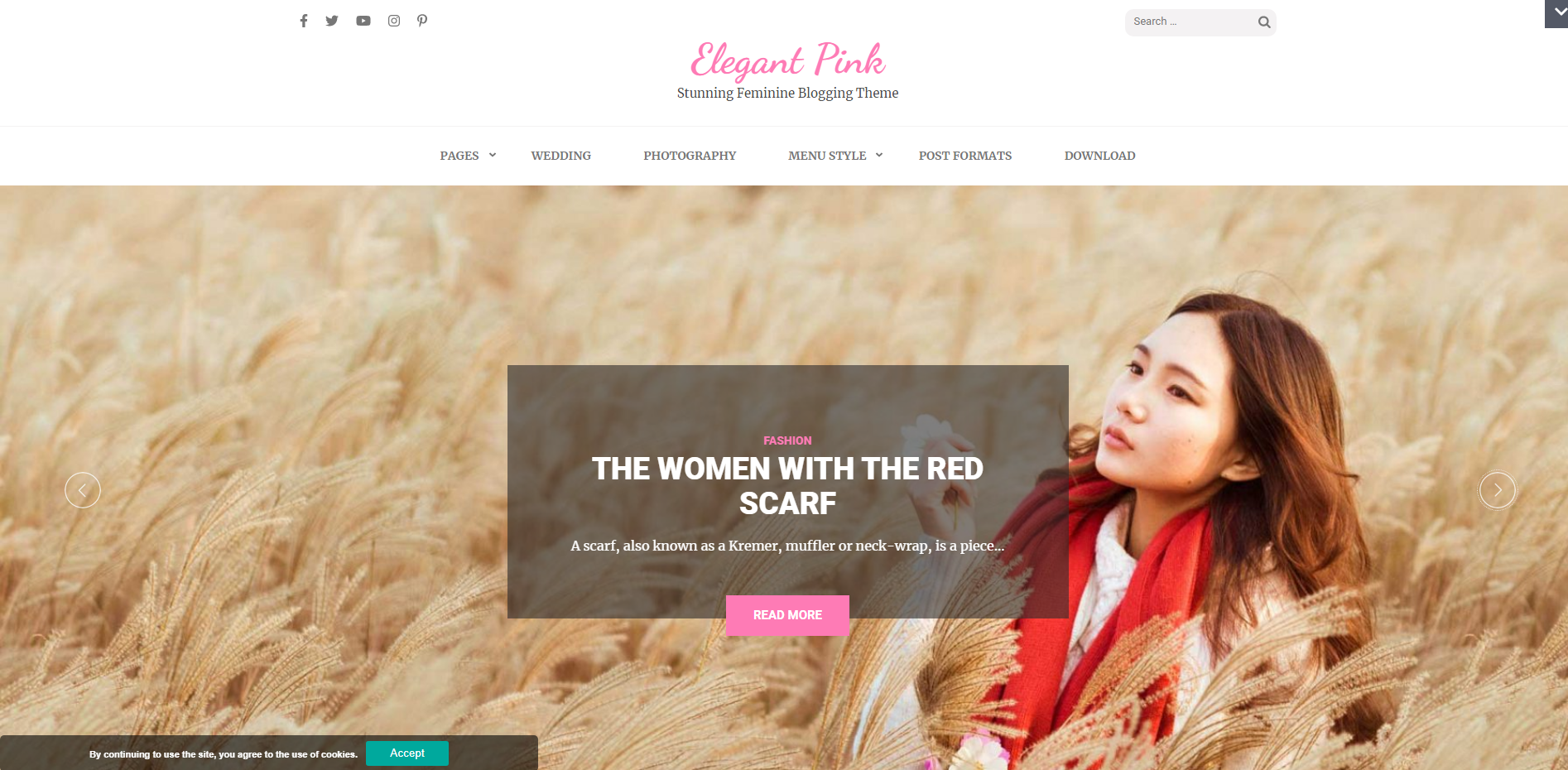 Rosa elegante - temas femeninos de WordPress