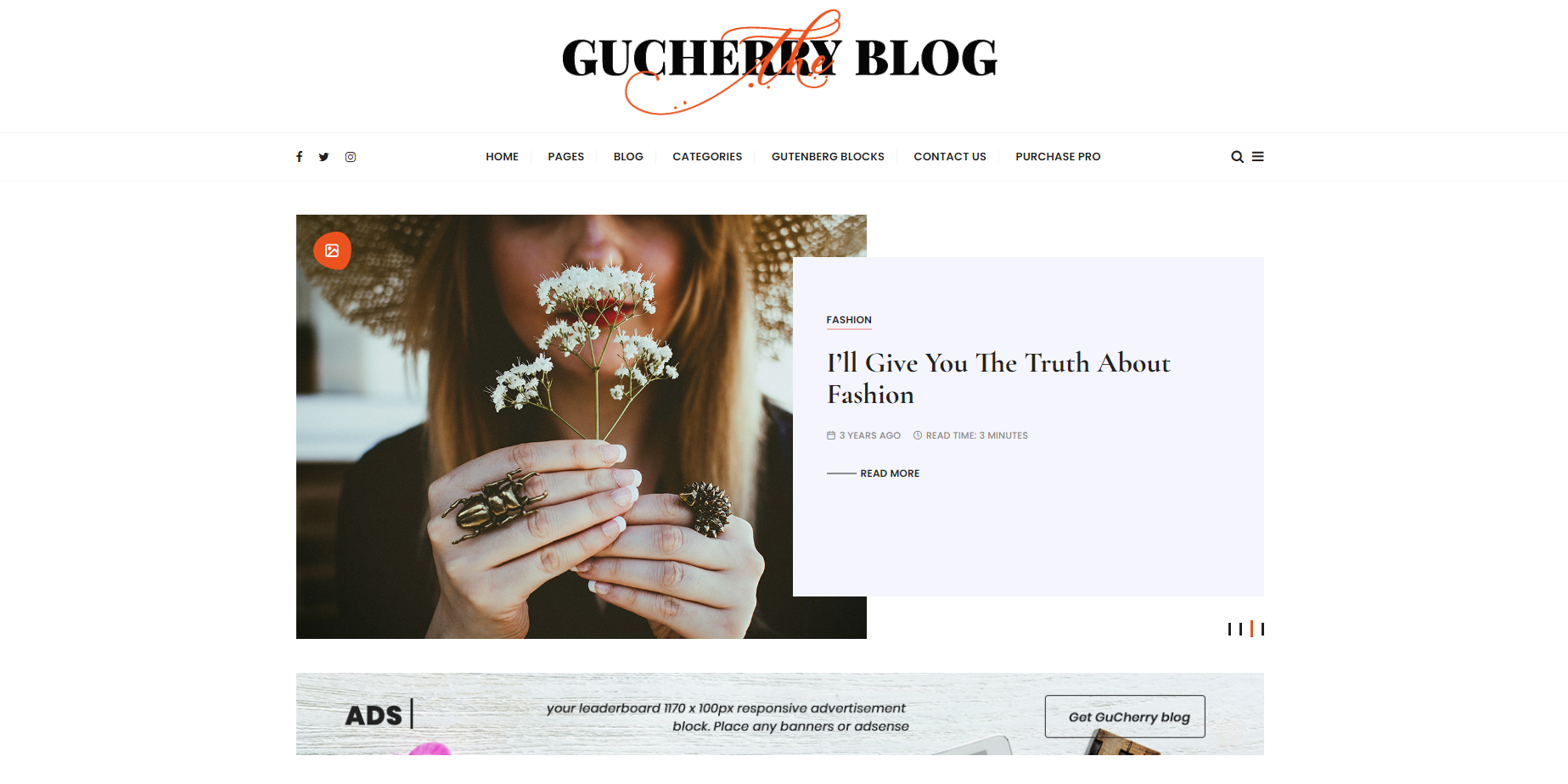 Gucherry blog - temas femeninos de WordPress