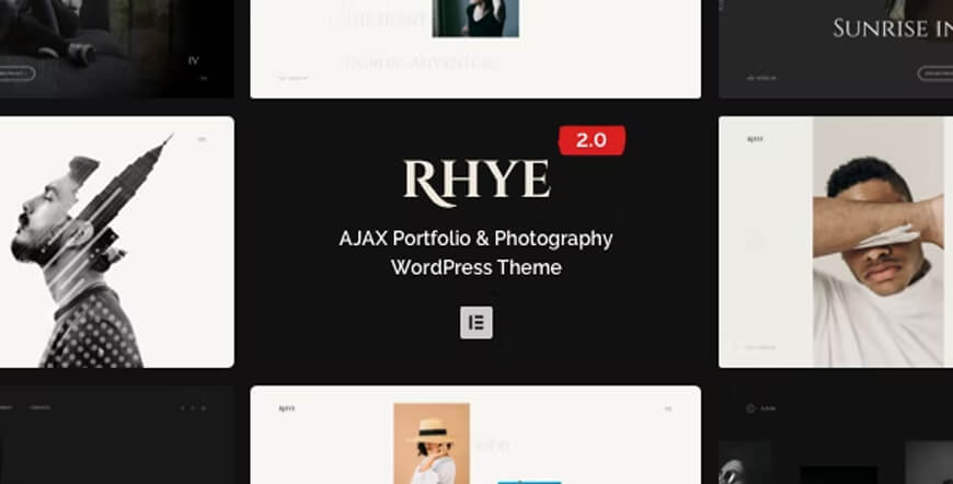 Rhye - tema de WordPress para portafolio ajax