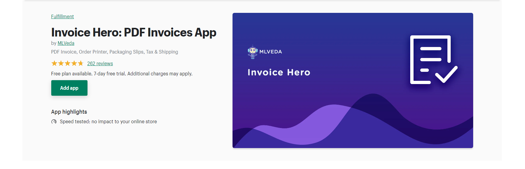 Invoice Hero - aplicación de factura de Shopify