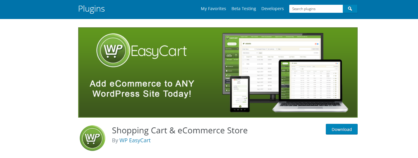 WP EasyCart - Complementos de comercio electrónico de WordPress